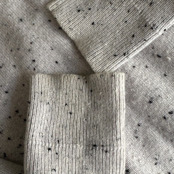 Women's Everlane Extra Small XS Cashmere Sweater Flecked Speckled Cream Crew - Picture 4 of 5